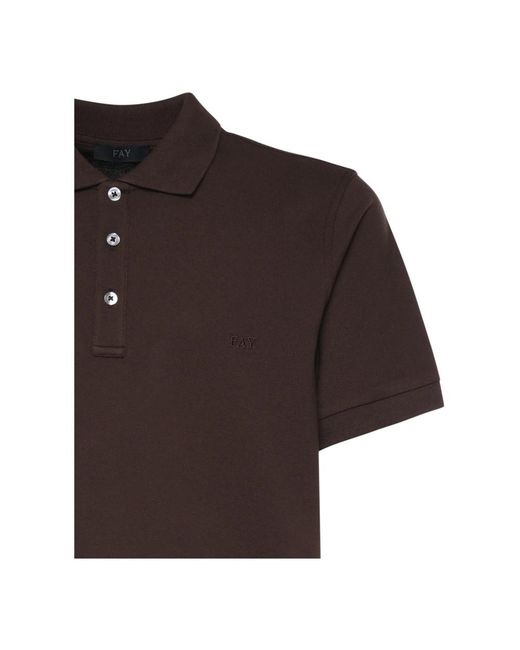 Fay Brown Polo Shirts for men