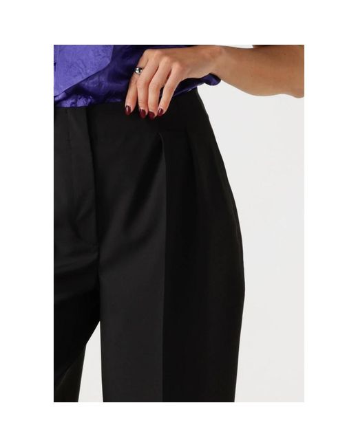 SELECTED Broeken ,Zwart ,High Waist Barrel Pant in het Black