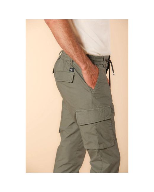 Slim-Fit Trousers di Mason's in Green da Uomo