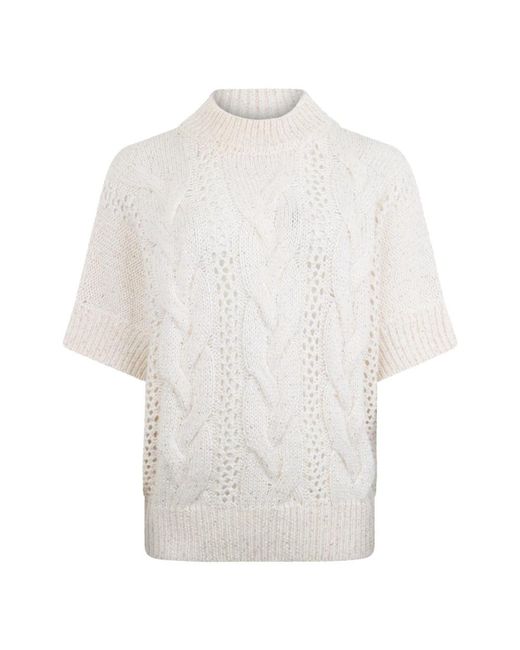 Peserico White Round-Neck Knitwear