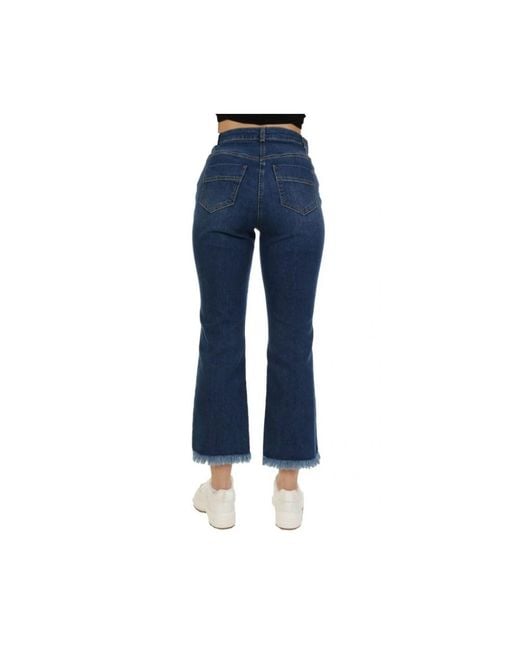 Elisabetta Franchi Blue Cropped Jeans