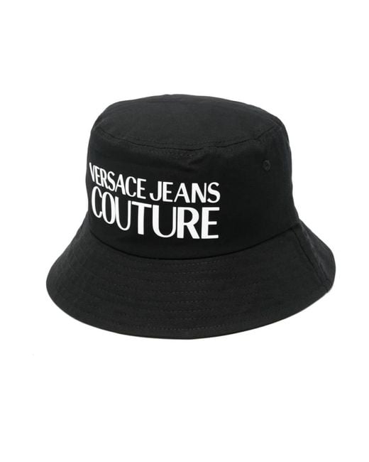 Versace Black Hats for men