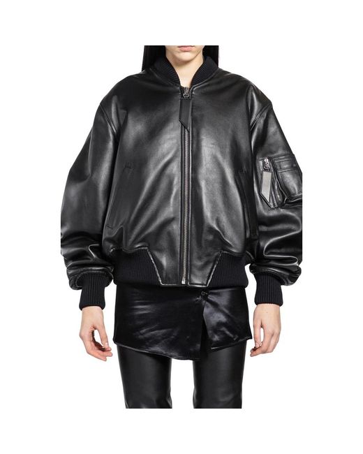 The Attico Black Leather Jackets