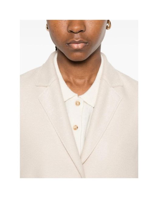 Harris Wharf London White Single-Breasted Coats