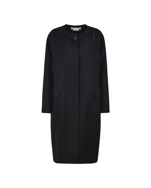 Marni Black Single-Breasted Coats