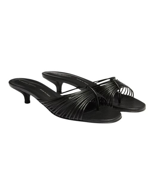 Liviana Conti Black Heeled Mules