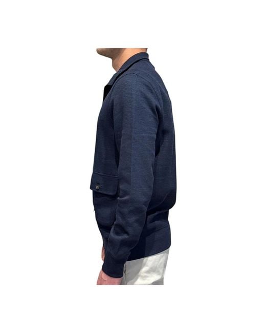 FILIPPO DE LAURENTIIS Blue Cardigans for men