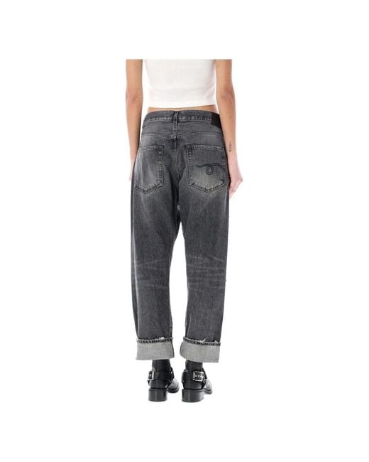 R13 Gray Cropped Jeans