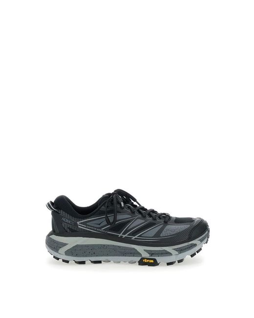 Hoka One One Black Schwarze Low-Top-Sneakers Runde Zehe