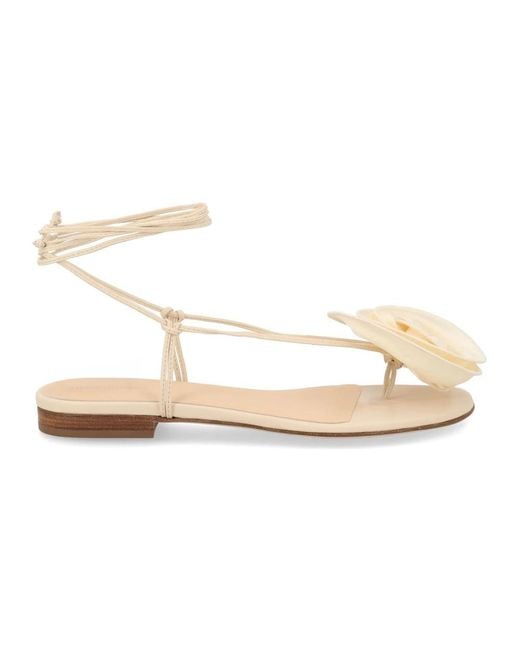 Magda Butrym White Flat Sandals