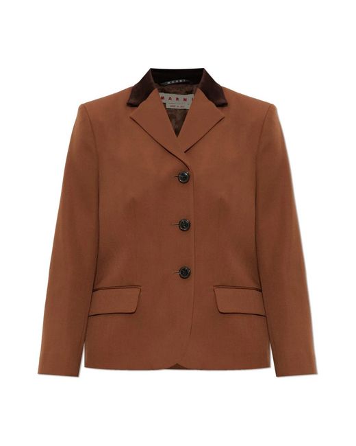 Marni Wollen Blazer in het Brown
