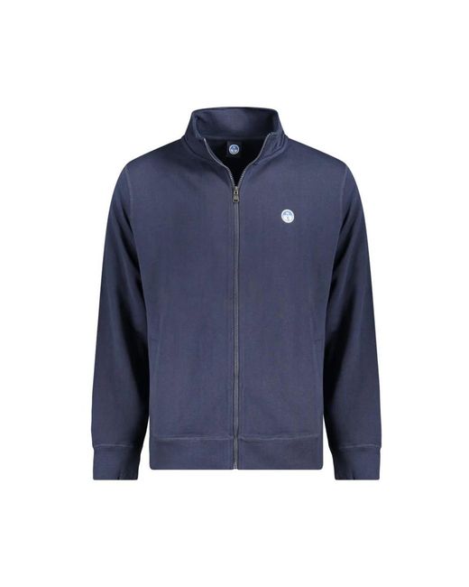 North Sails Blue Zip-Throughs for men