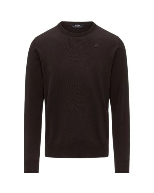 K-Way Black Round-Neck Knitwear for men