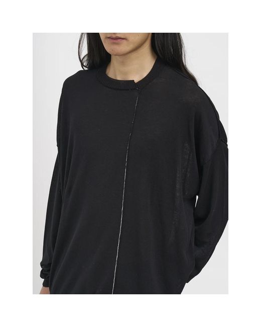 Isabel Benenato Black Round-Neck Knitwear for men