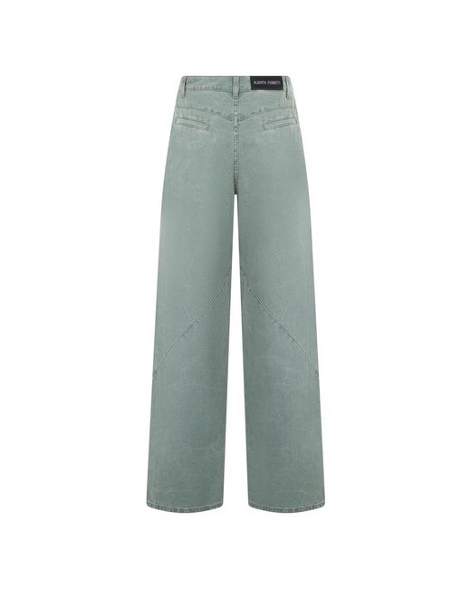 Alberta Ferretti Green Wide Jeans