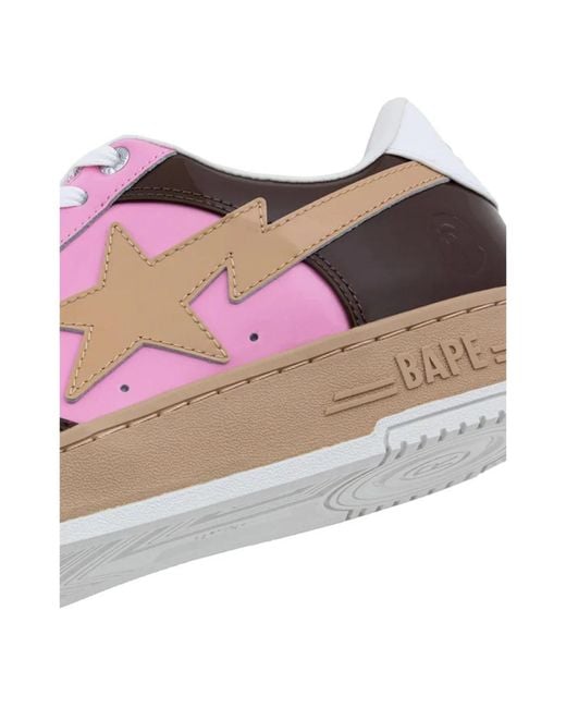 A Bathing Ape Pink Sneakers for men