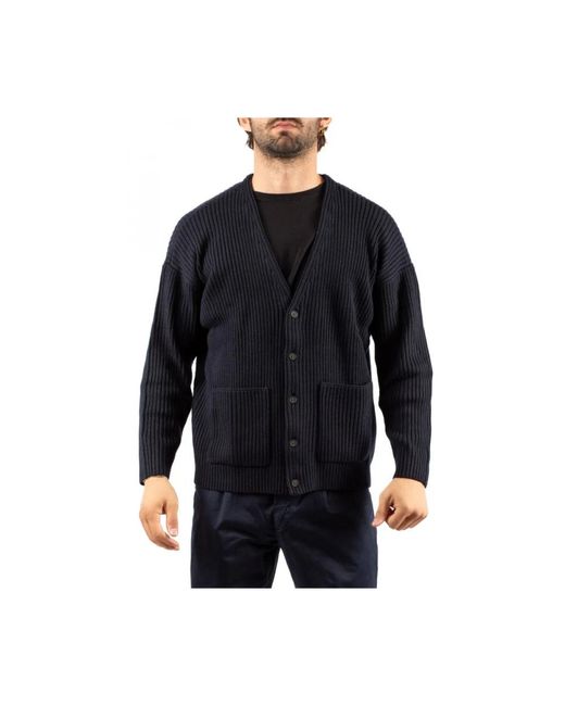 Emporio Armani Truien & Vesten ,Blauw ,Maglia in het Black voor heren
