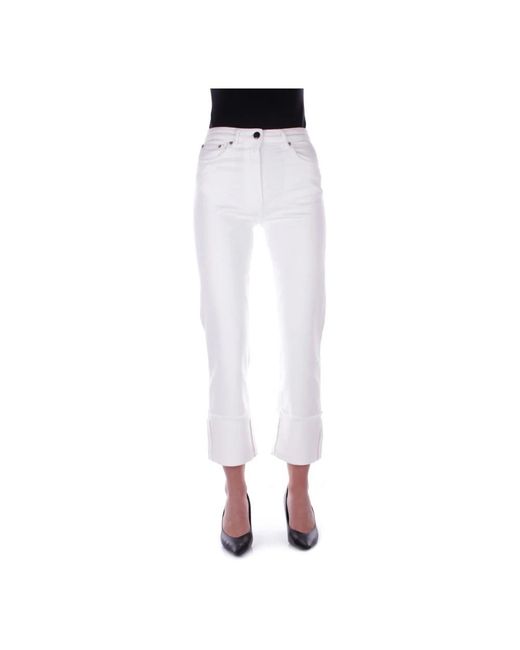 Semicouture White Cropped Jeans