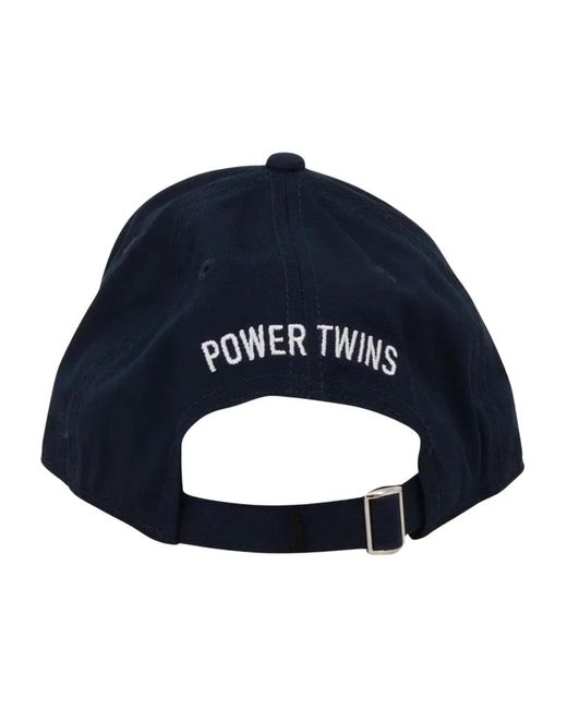 DSquared² Accessoires ,Blauw ,Katoen Blauwe College Stijl Visor Pet in het Blue