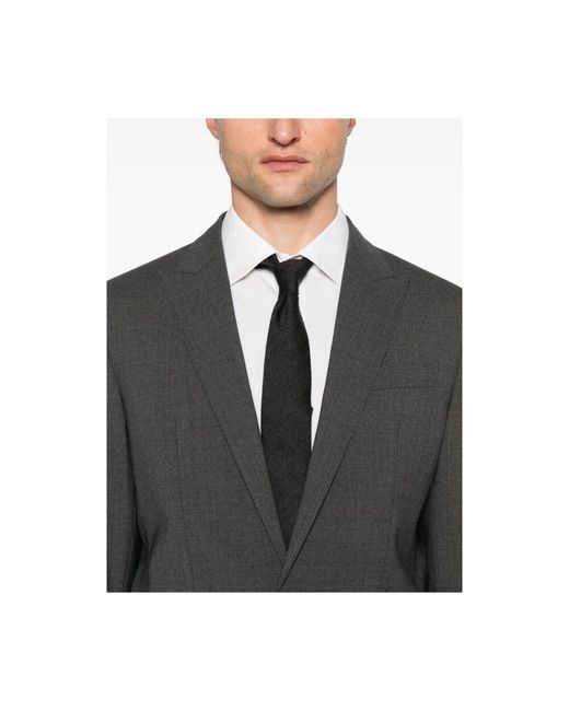 DSquared² Anthrazitgrauer anzug mit zentralem schlitz in Black für Herren