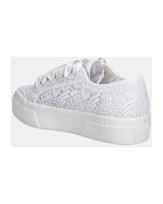 Superga Flower Macrame in het White