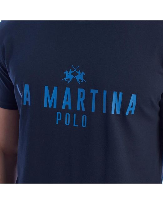 La Martina Blue T-Shirts for men