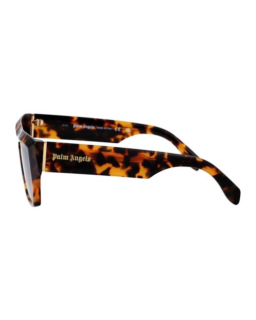 Palm Angels Brown Stylische sonnenbrille mit niland design
