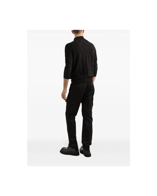 Dolce & Gabbana Black Polo Shirts for men