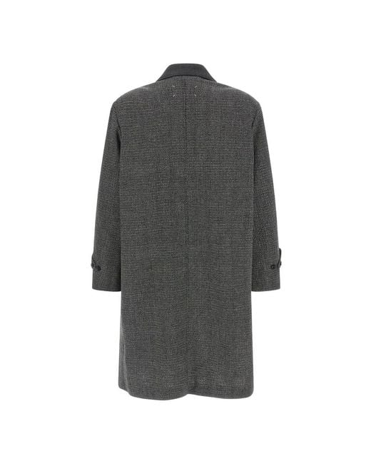 Single-Breasted Coats di Maison Margiela in Gray da Uomo
