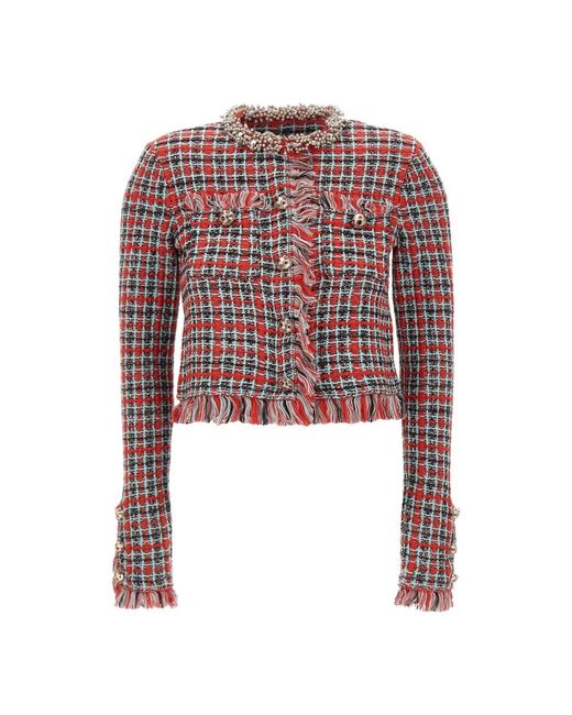 Self-Portrait Red Tweed Jackets