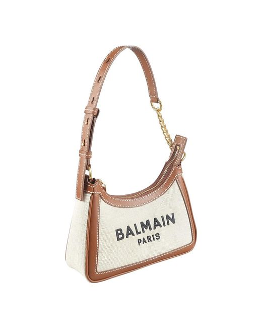 Balmain White Naturel marron schultertasche,handbags
