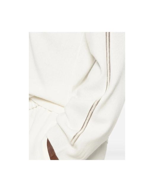 Fabiana Filippi White Round-Neck Knitwear