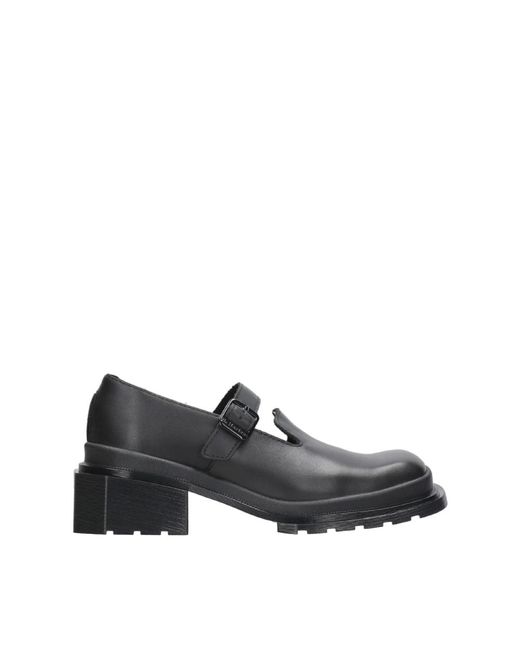 Dr. Martens Platte Schoenen Van Wanama-Leer in het Black