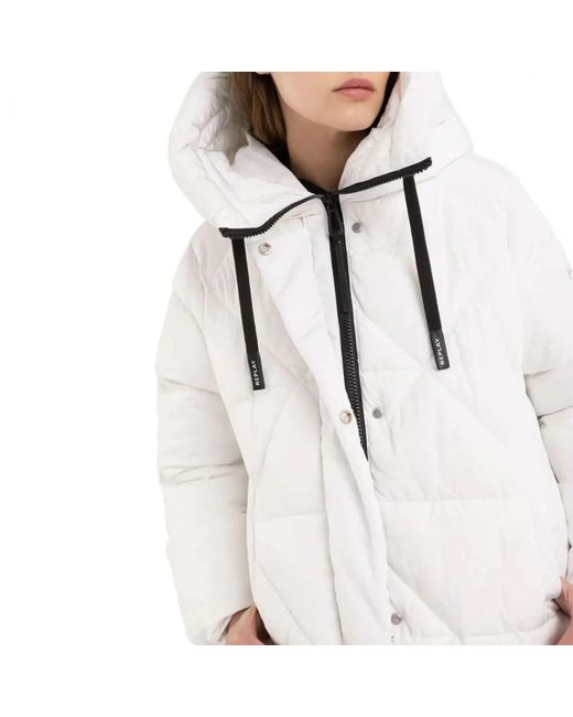 Replay White Down Jackets