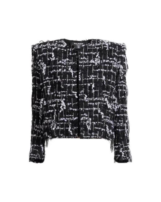 Light Jackets Balmain de color Black