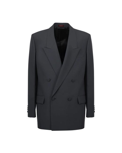 Gucci Double-Breasted Technical Panama Jacket in het Black voor heren