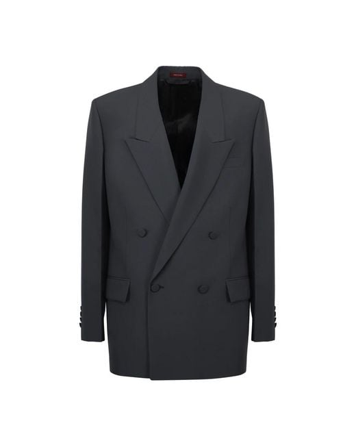 Gucci Double-Breasted Technical Panama Jacket in het Black voor heren