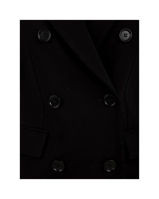 Aspesi Black Double-Breasted Coats