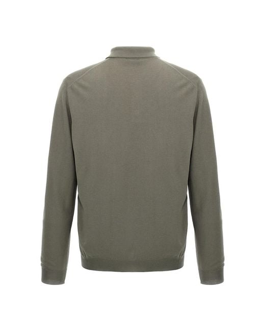 Zanone Gray Round-Neck Knitwear for men