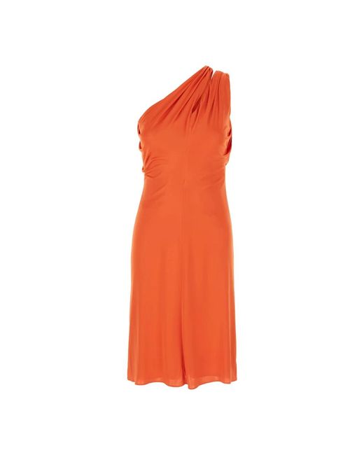 Versace Orange Short Dresses