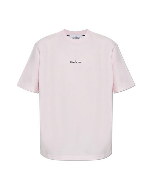 T-Shirts Stone Island de hombre de color Pink