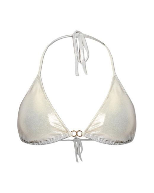 Melissa Odabash Badmode ,Geel ,Costa Bikini Top in het White