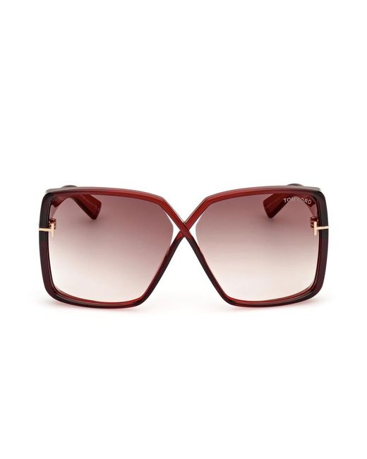 Tom Ford Red Stylische sonnenbrille für trendbewusste personen