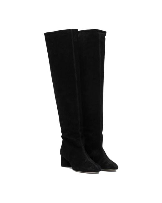 Aeyde Black Over-The-Knee Boots