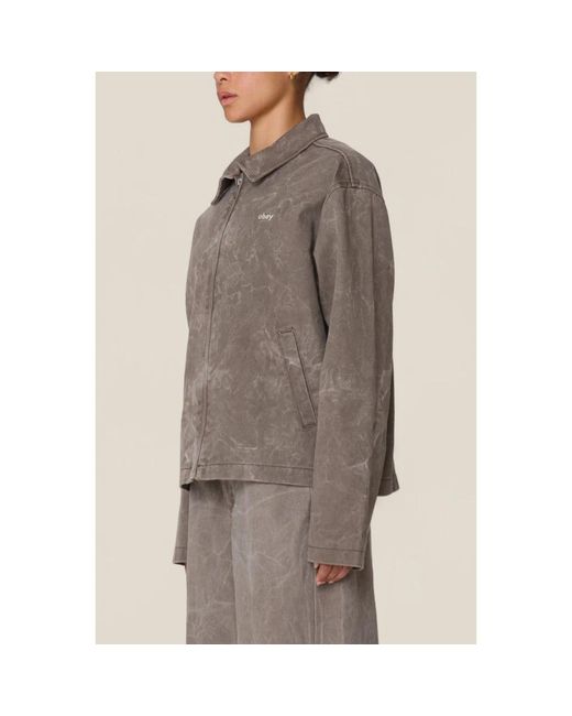 Obey Brown Light Jackets for men
