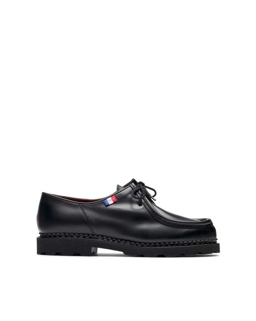 Lisse noir scarpe eleganti con lacci di Paraboot in Black da Uomo
