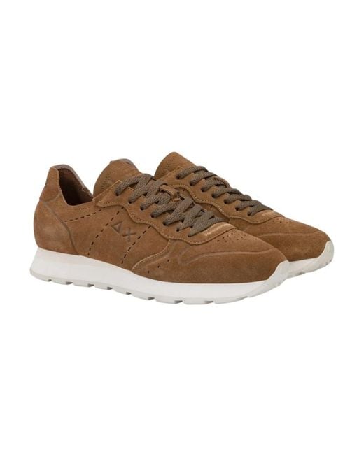 Sun 68 Brown Sneakers for men