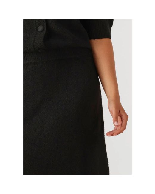 Notre-v Rokken ,Zwart ,Polyester Zwarte Midi Rok Voor Herfst/Winter in het Black