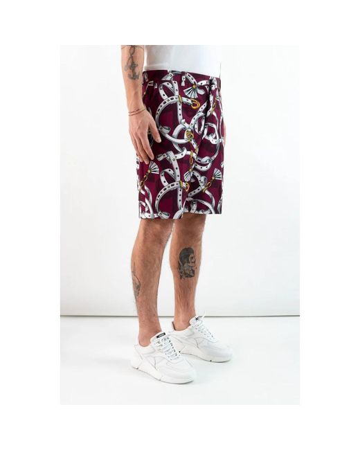 Cor Sine Labe Doli Red Casual Shorts for men