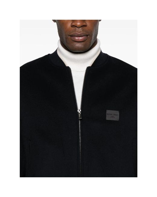 Emporio Armani Black Bomber Jackets for men
